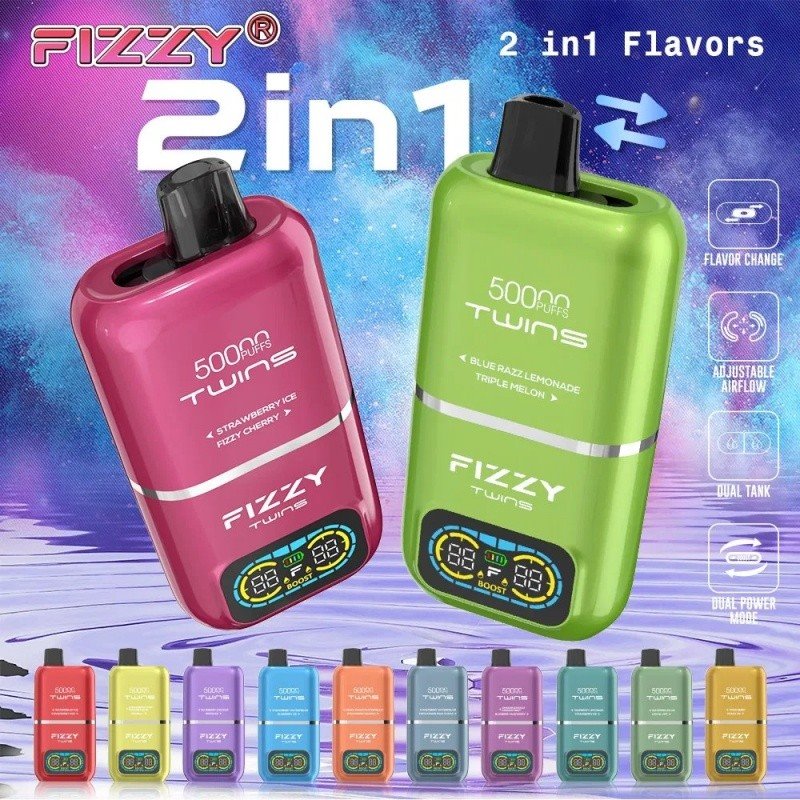 fizzy duble flavor 50k puffs